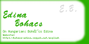 edina bohacs business card